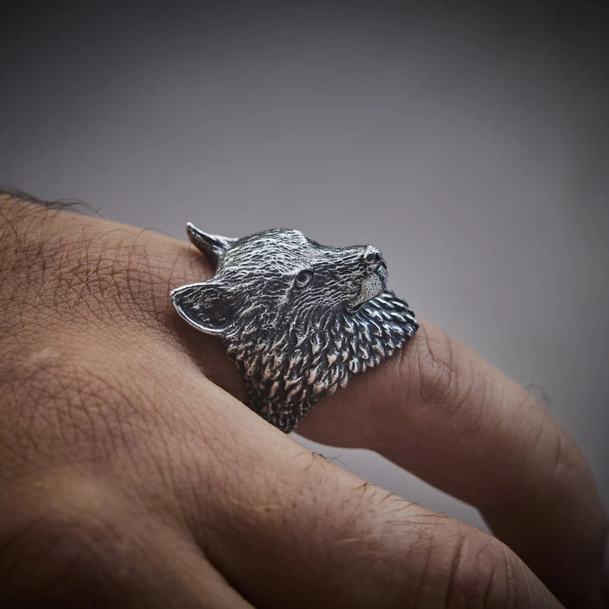 Silver Wolf Ring - Empire of the Gods