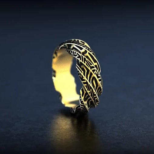 Geometric Twisted Ring - Empire of the Gods