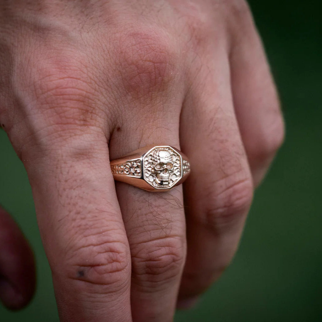 Golden Skull Signet Ring - Empire of the Gods
