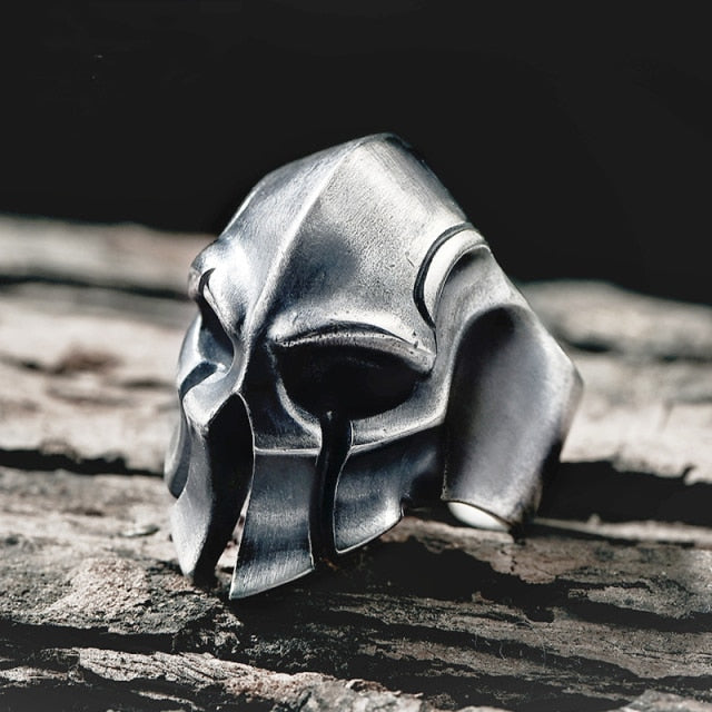 Evil Spartan Mask Ring