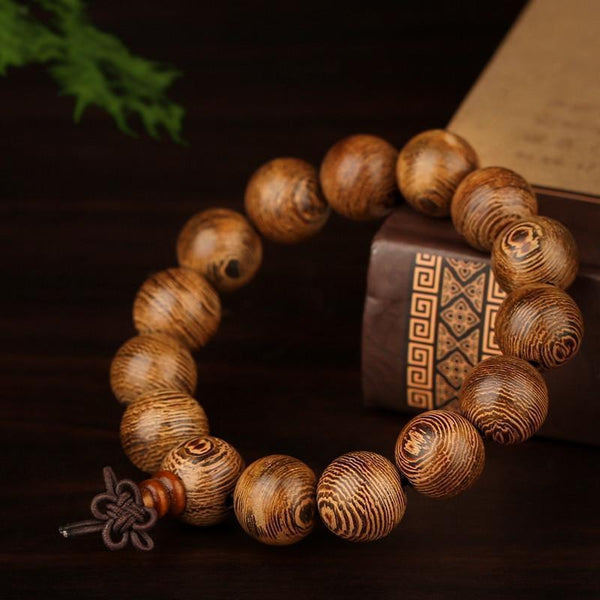 Wenge Stretch Beaded Bracelet