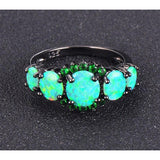 Green Fire Opal Ring - Empire of the Gods