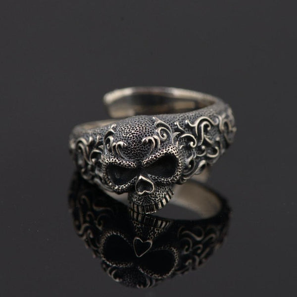 925 Sterling Silver Ancient Skull Ring