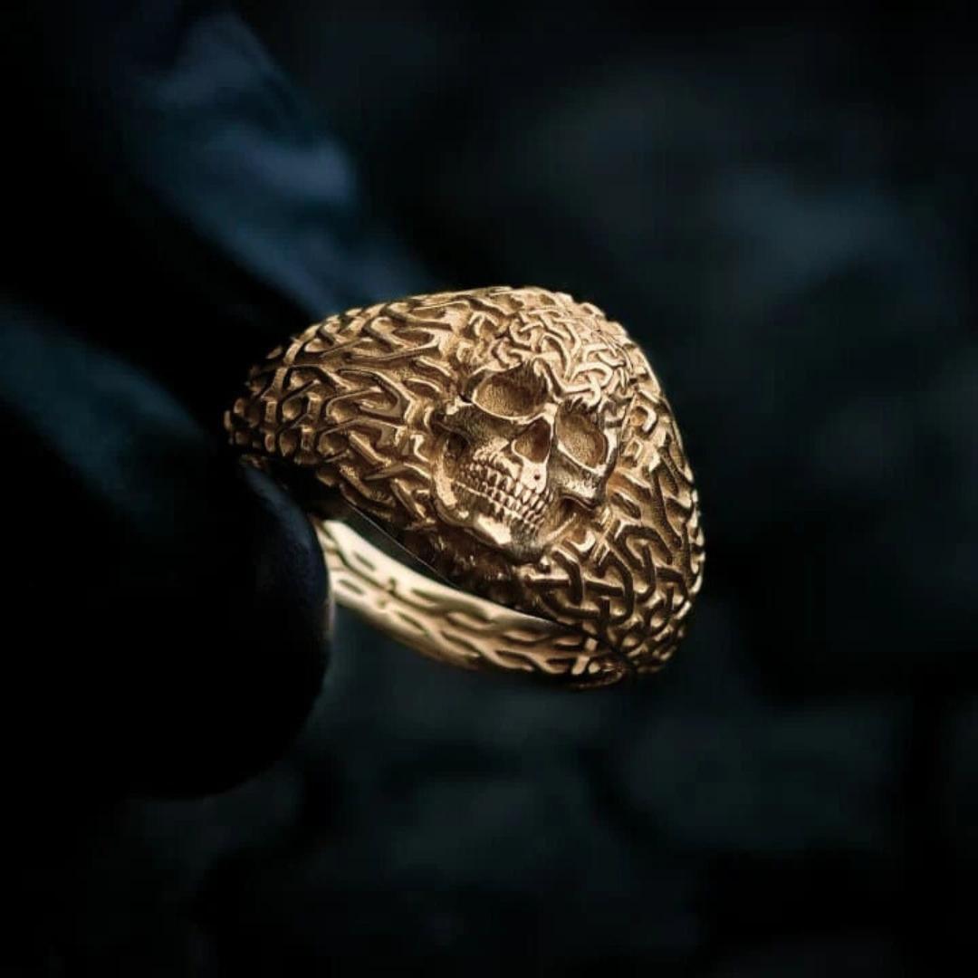 14K Draugr Skull Ring - Empire of the Gods