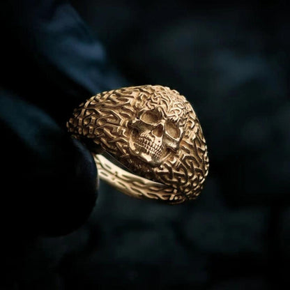 14K Draugr Skull Ring - Empire of the Gods