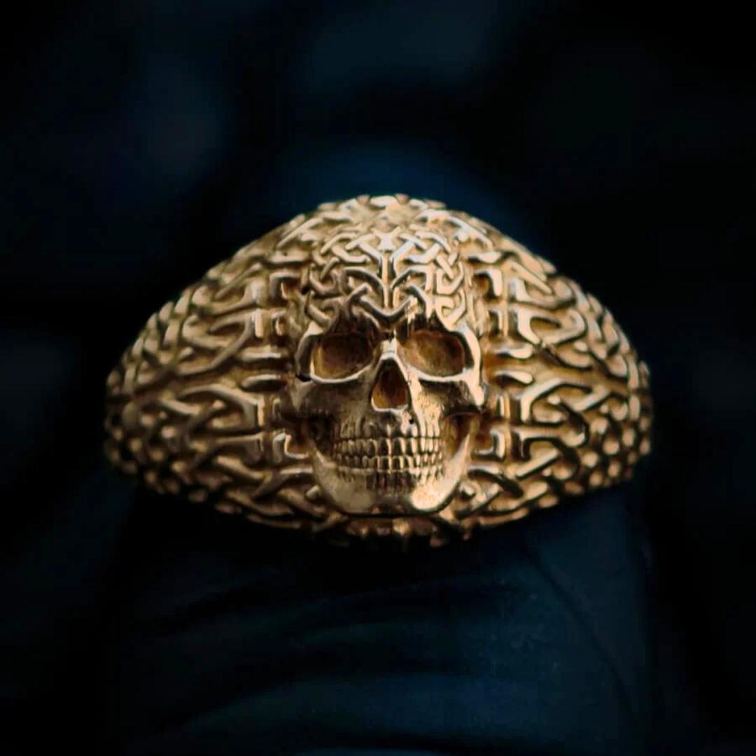 14K Draugr Skull Ring - Empire of the Gods