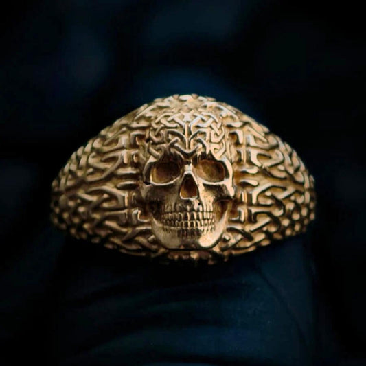 14K Draugr Skull Ring - Empire of the Gods