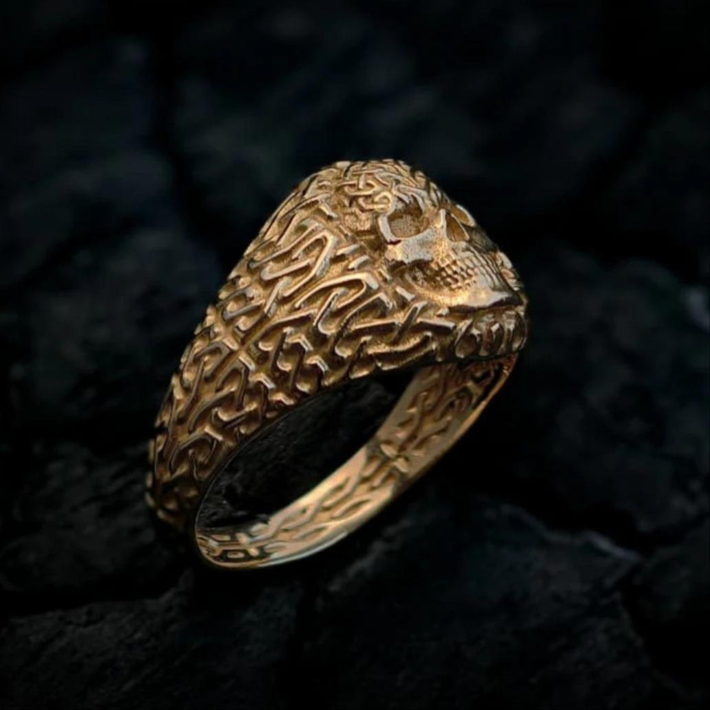 14K Draugr Skull Ring - Empire of the Gods