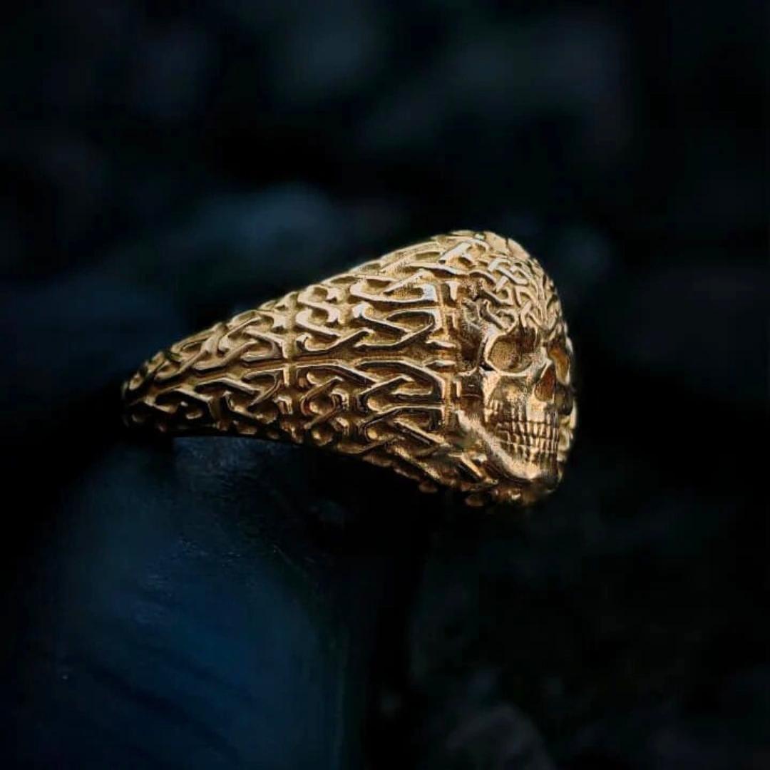 14K Draugr Skull Ring - Empire of the Gods