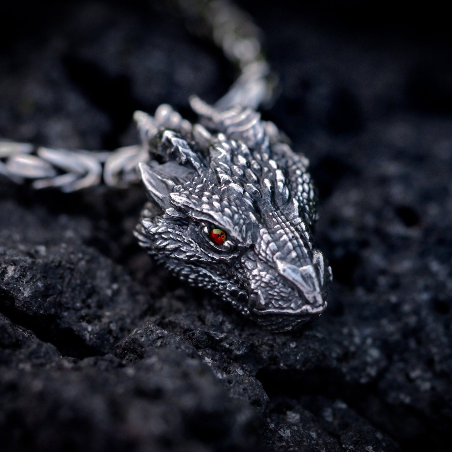Silver Dragon Necklace - Empire of the Gods