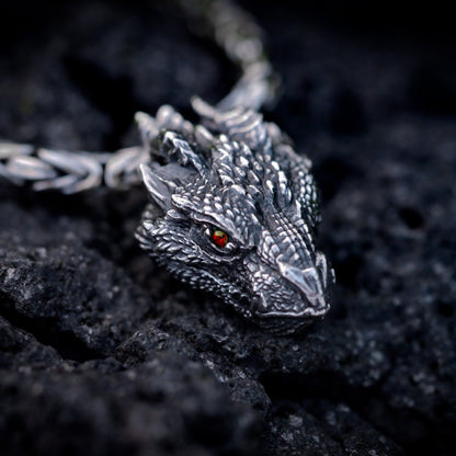 Silver Dragon Necklace - Empire of the Gods