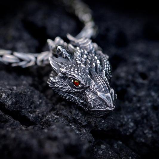 Silver Dragon Necklace - Empire of the Gods