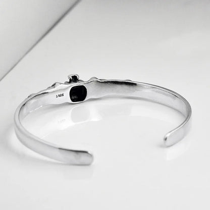 Silver Skull Cuff Bracelet - Empire of the Gods