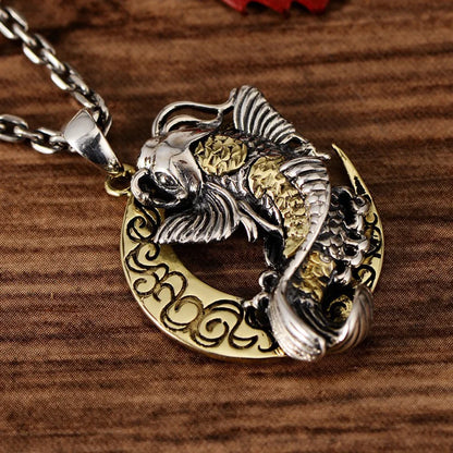 Crescent Moon Koi Necklace - Empire of the Gods