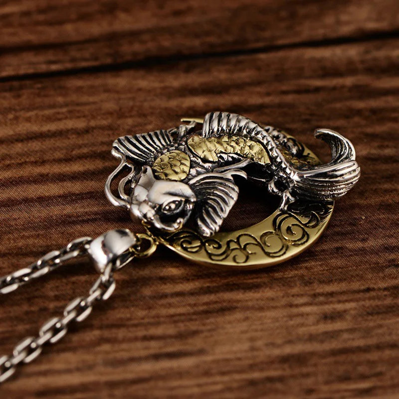Crescent Moon Koi Necklace - Empire of the Gods