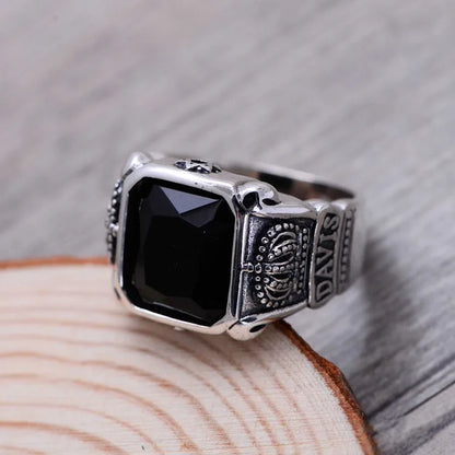 Crowned Onyx Ring - Empire of the Gods