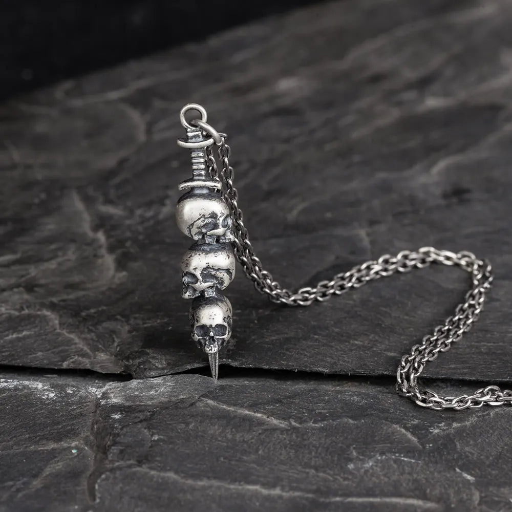 Stacked Skulls Necklace - Empire of the Gods