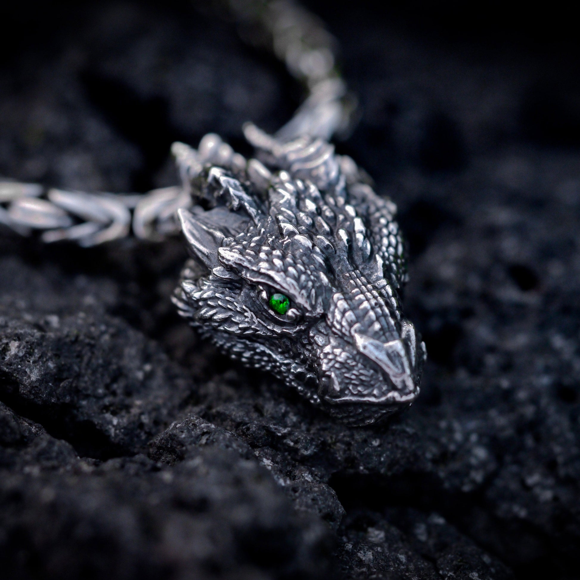 Silver Dragon Necklace - Empire of the Gods