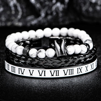 White Turquoise Crown Bracelets - Empire of the Gods