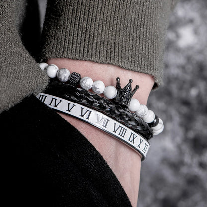 White Turquoise Crown Bracelets - Empire of the Gods