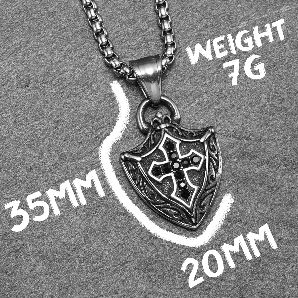 Cross Shield Necklace - Empire of the Gods