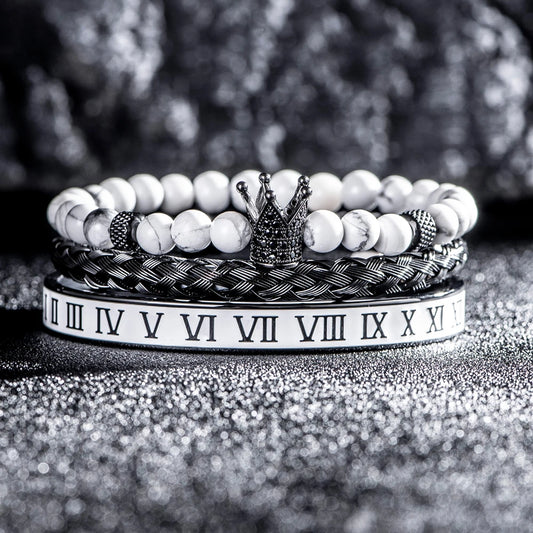 White Turquoise Crown Bracelets - Empire of the Gods