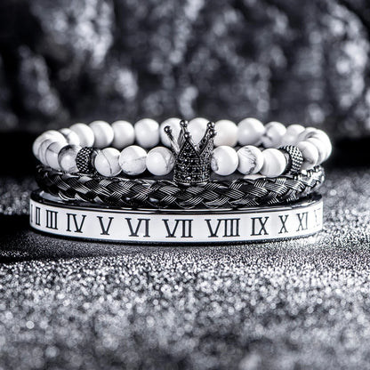 White Turquoise Crown Bracelets - Empire of the Gods