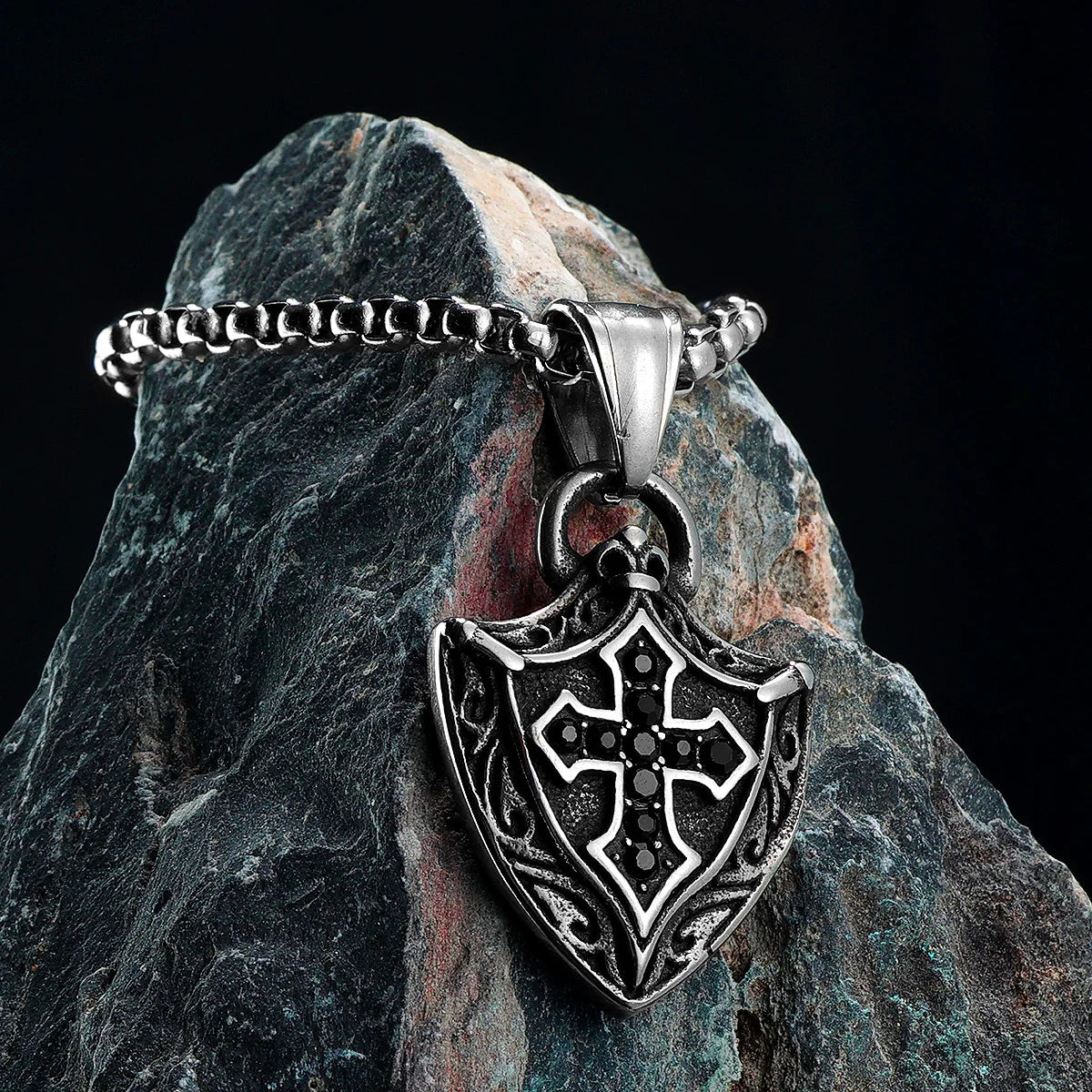 Cross Shield Necklace - Empire of the Gods