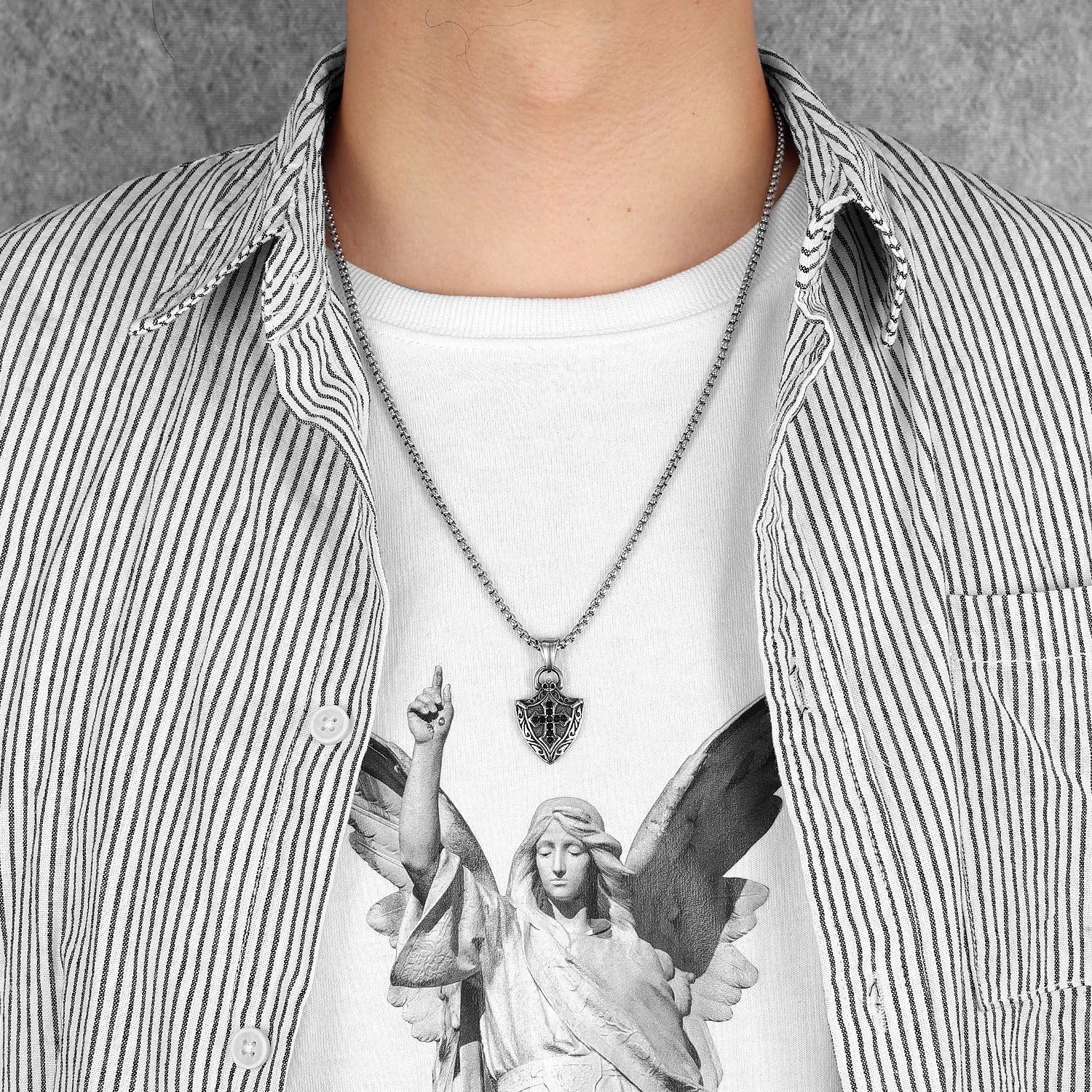 Cross Shield Necklace - Empire of the Gods