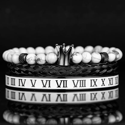 White Turquoise Crown Bracelets - Empire of the Gods