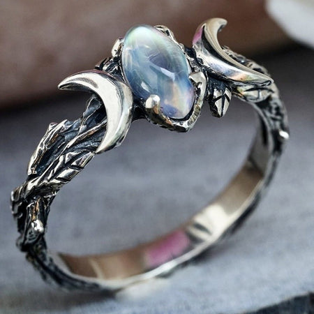 925 Sterling Silver Obsidian Ring