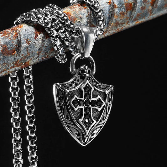 Cross Shield Necklace - Empire of the Gods