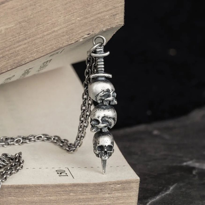 Stacked Skulls Necklace - Empire of the Gods