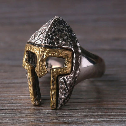 Hammered Spartan Helmet Ring - Empire of the Gods