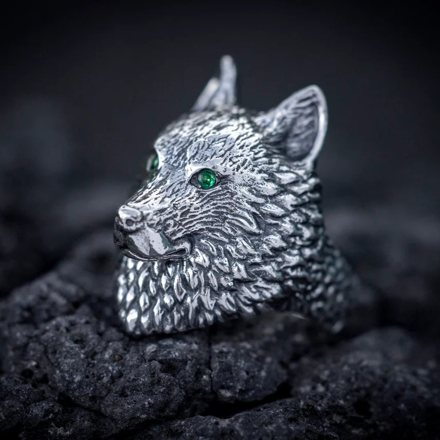 Silver Wolf Ring - Empire of the Gods