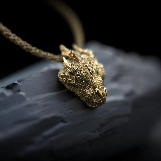 14K Dragon Necklace - Empire of the Gods