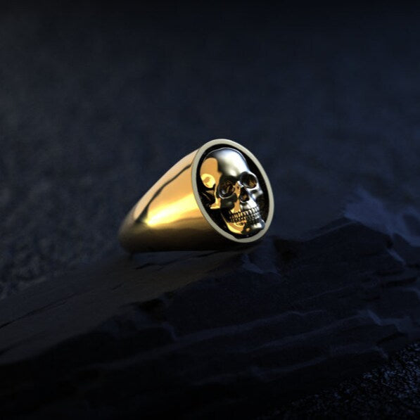 14K Skull Signet Ring - Empire of the Gods