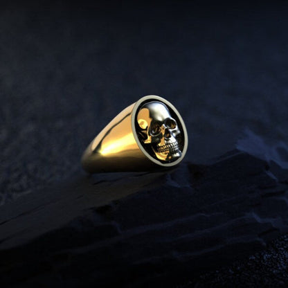 14K Skull Signet Ring - Empire of the Gods