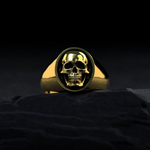 14K Skull Signet Ring - Empire of the Gods