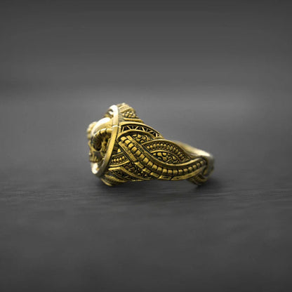 Biomech Skull Ring - Empire of the Gods