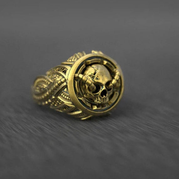 Biomech Skull Ring - Empire of the Gods