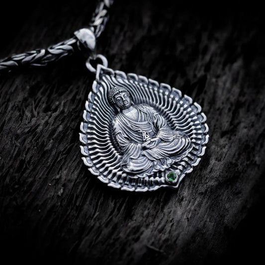Silver Buddha Necklace - Empire of the Gods