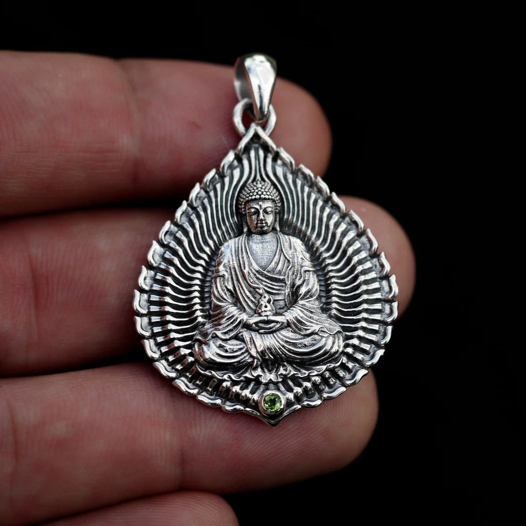 Silver Buddha Necklace - Empire of the Gods