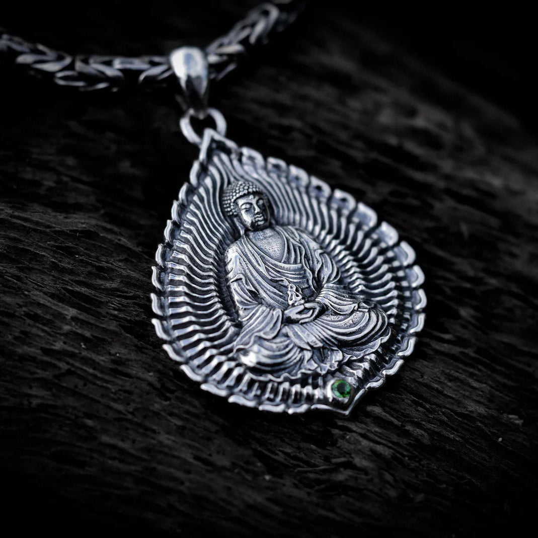 Silver Buddha Necklace - Empire of the Gods