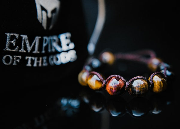 Handmade Obsidian & Tiger Eye Bracelets - Empire of the Gods