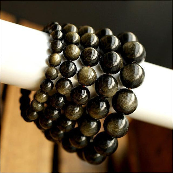 Gold Obsidian Bracelet - Empire of the Gods