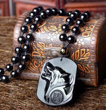 Obsidian Wolf Necklace - Empire of the Gods