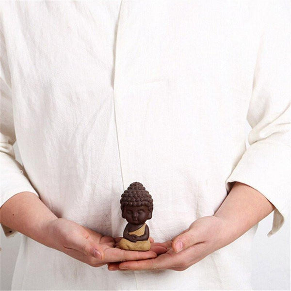 Handpainted Ceramic Tiny Buddha Figurine - Empire of the Gods