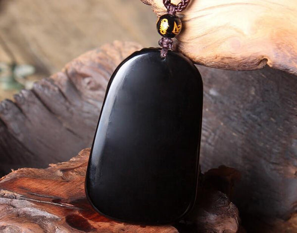 Obsidian Koi Fish Necklace - Empire of the Gods