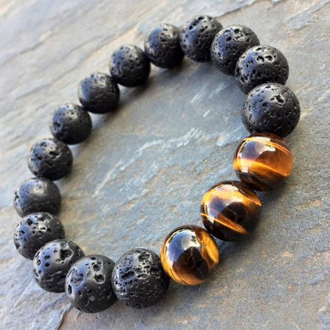 Braided bracelet with Tiger Eye beads  buy at Poison Drop online store  SKU 46449